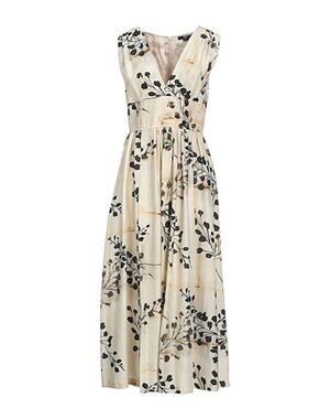 NEW Seventy Cream Silk Floral Midi Dress